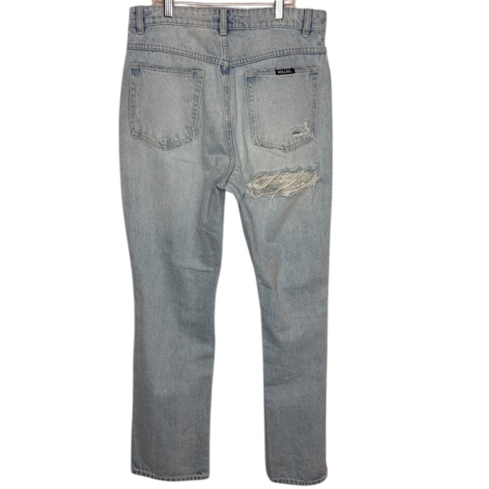 ROLLA’S Original Straight Light Wash High Rise Distressed Cropped Jeans. Size 30 - Picture 7 of 13